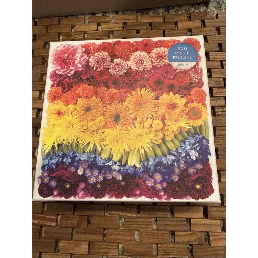 Rainbow Summer Flowers 500 Piece Puzzle by Galison (2020, Merchandise, Other)